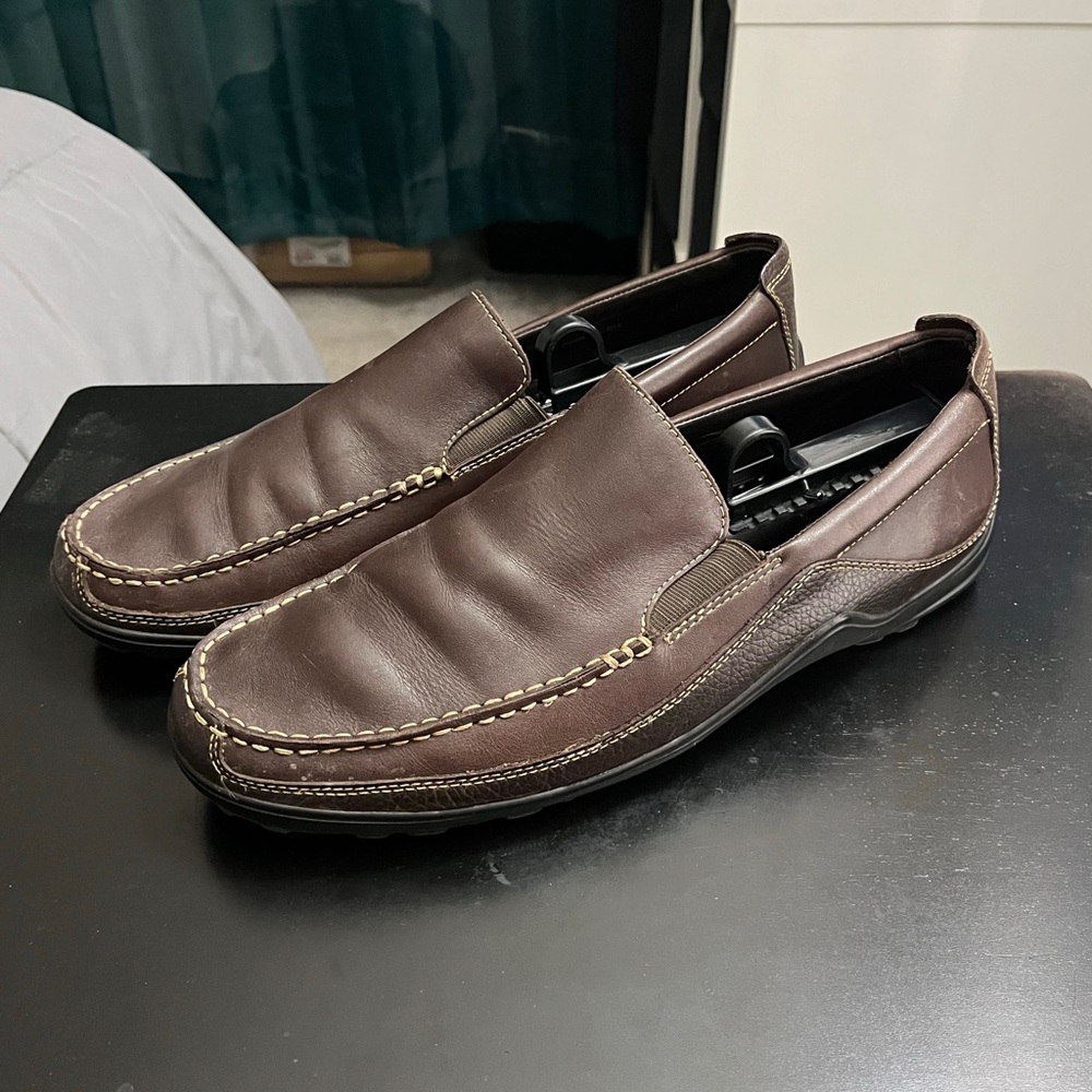 COLE HAAN Tucker Venetian Brown Driving Moccasin Leather Loafers Men’s 11.5